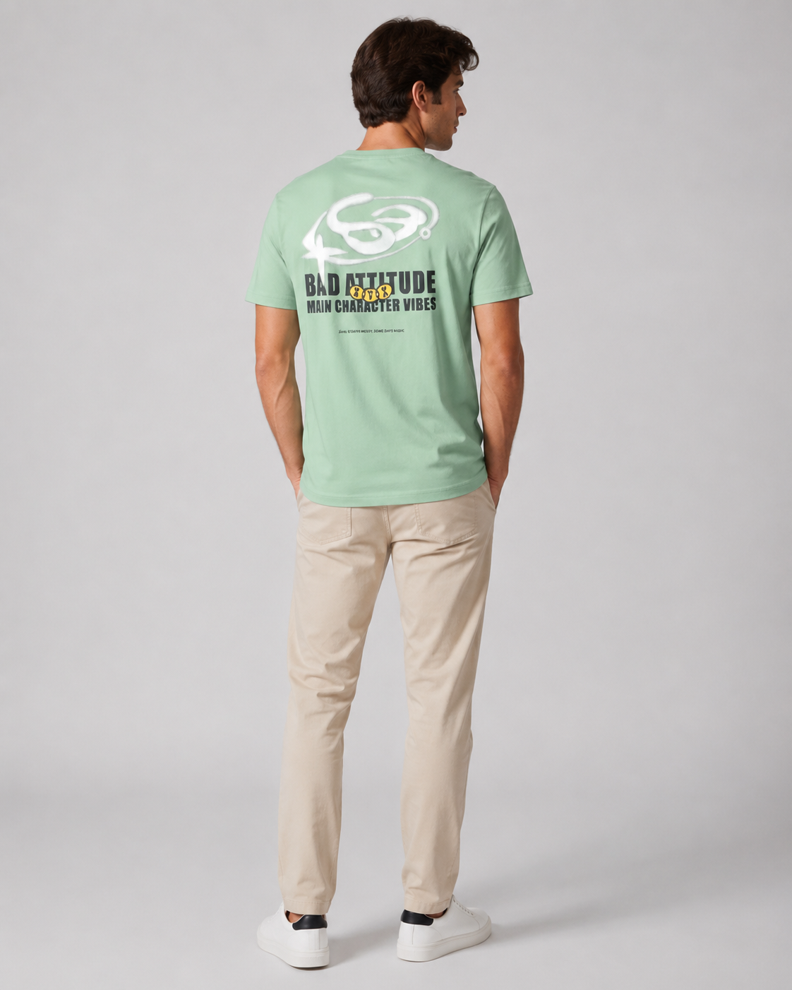 Naminal Print Casual T-Shirt (Regular) - Mint