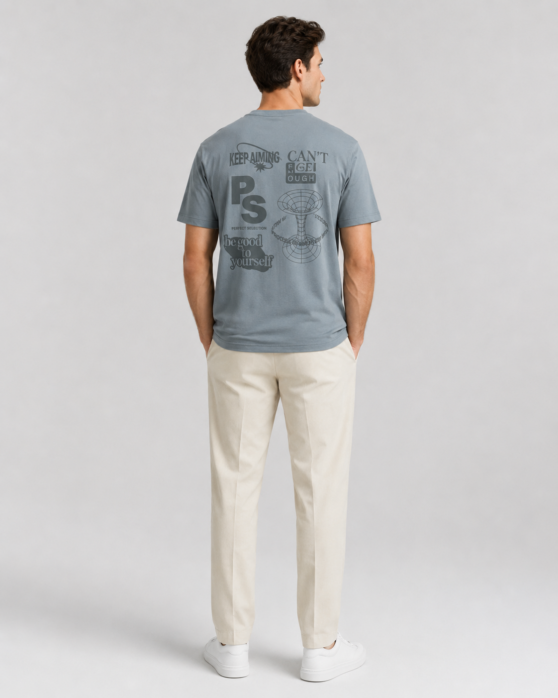 Naminal Graphic Casual T-Shirt (Regular) - Grey