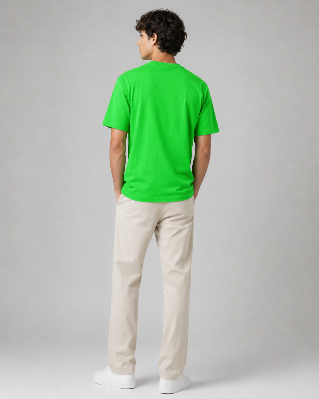 Naminal Print Casual T-Shirt (Regular) - L.Green