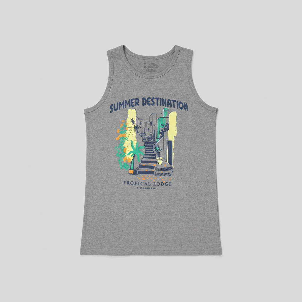 Naminal Graphic Cut Tanktop (Regular) - Silver