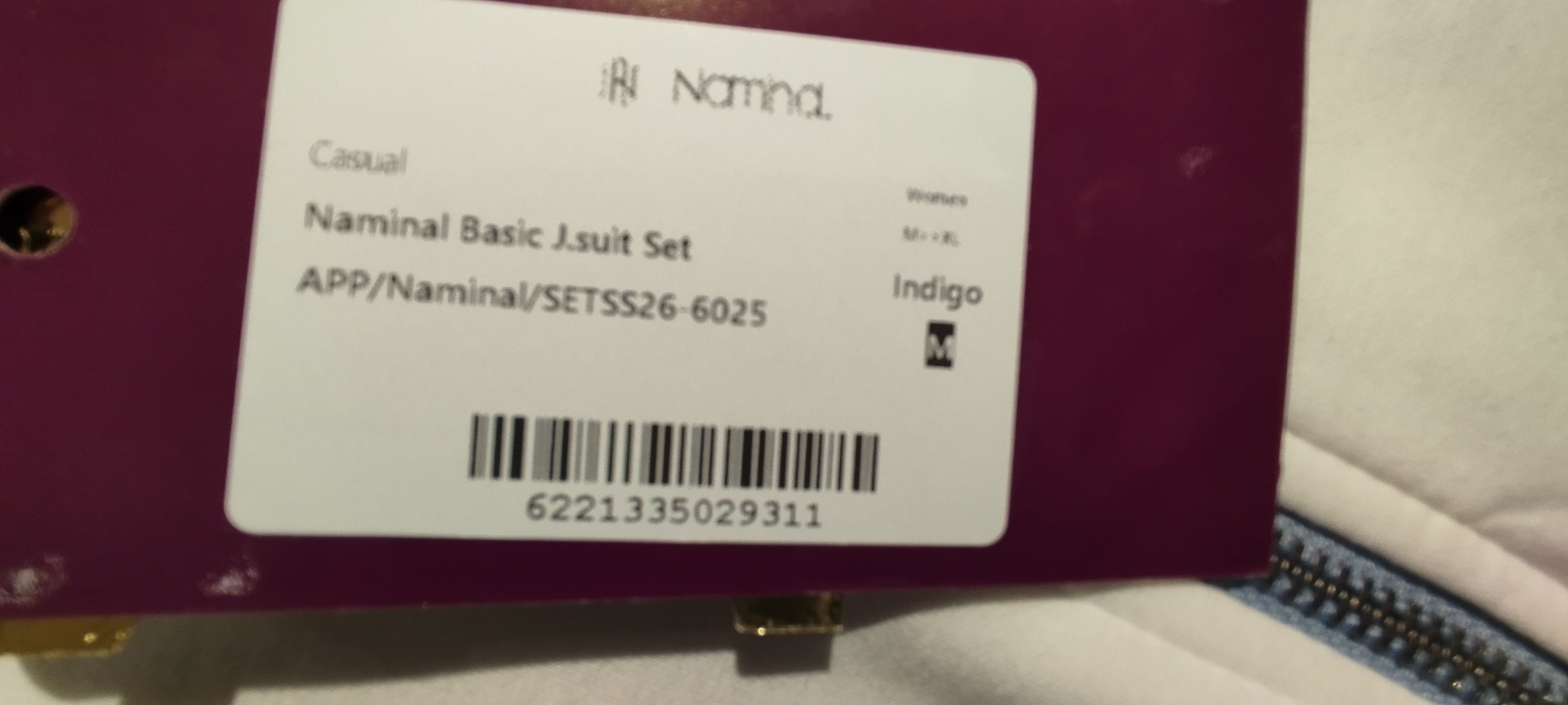 Naminal Basic J.suit Set (Relax) - Indigo