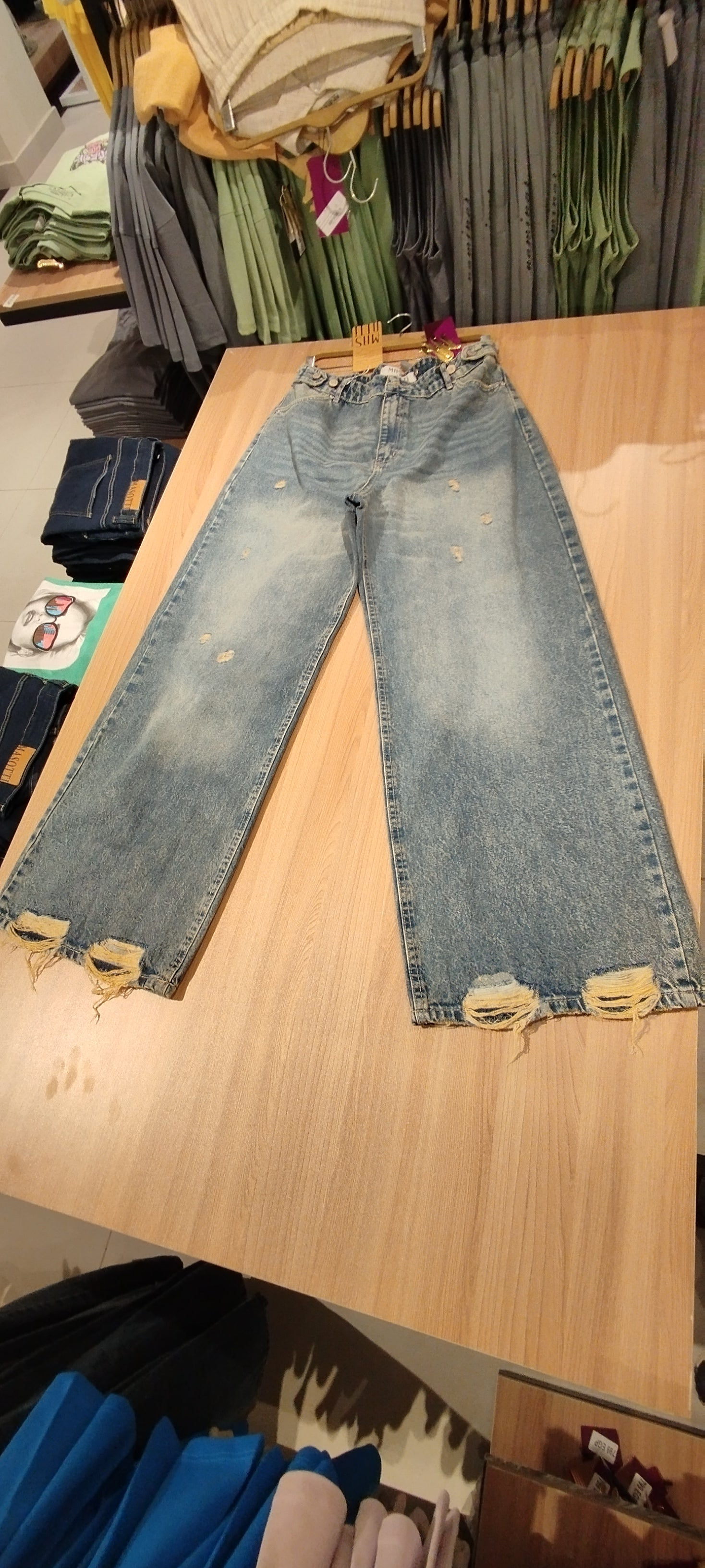 Naminal Denim Casual Pants (Wide Leg) - Dirty