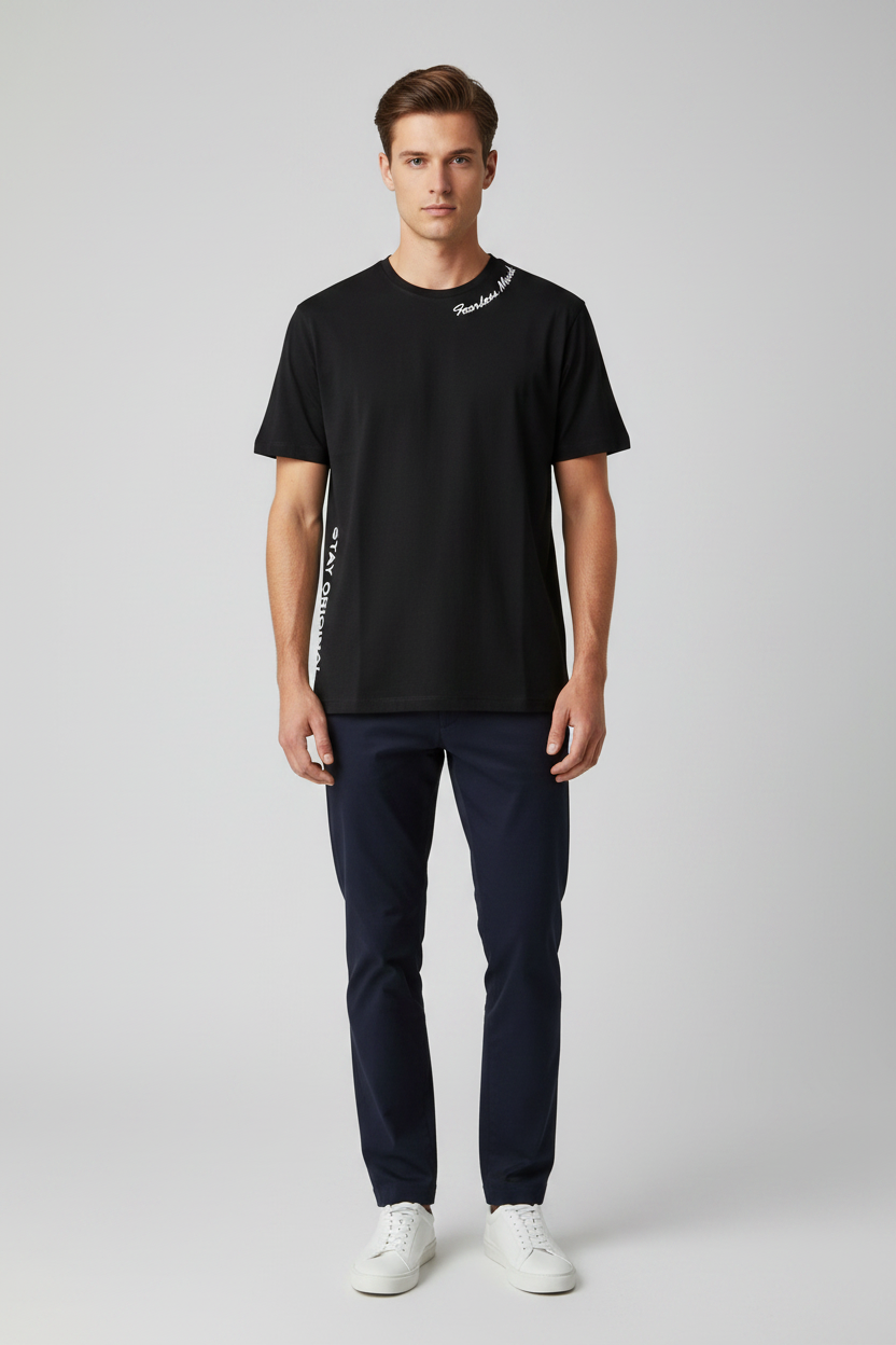 Naminal Graphic R.Neck T-Shirt (Regular) - Black