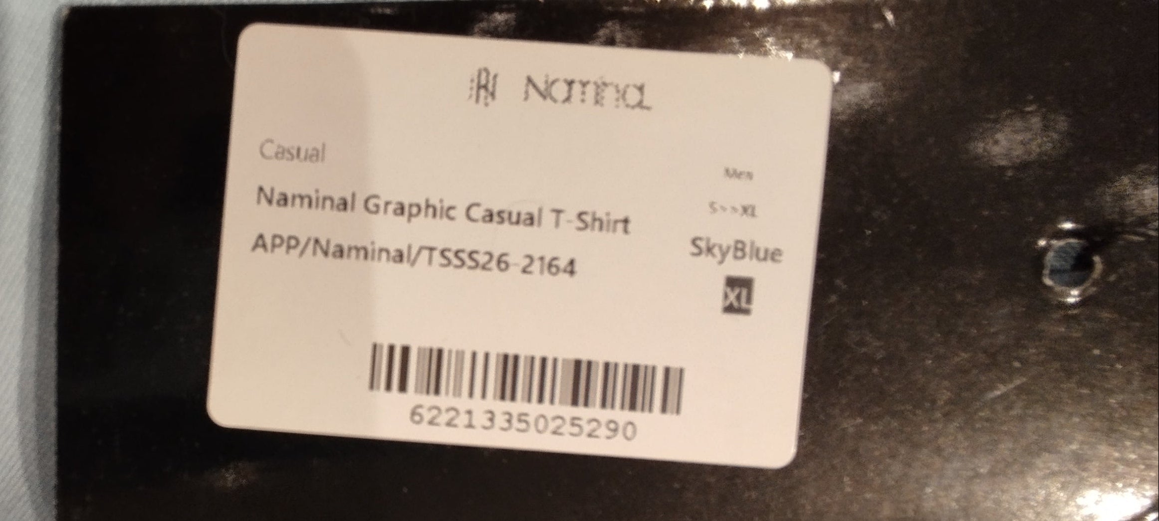 Naminal Graphic Casual T-Shirt (Oversize) - SkyBlue