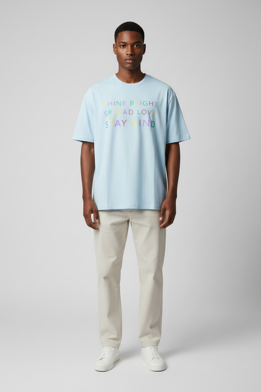 Naminal Graphic R.Neck T-Shirt (Regular) - L.Blue