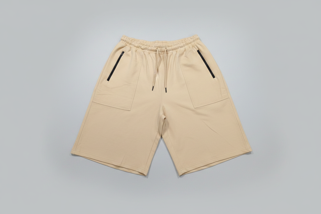 Naminal Basic Zipper Short (Oversize) - Beige