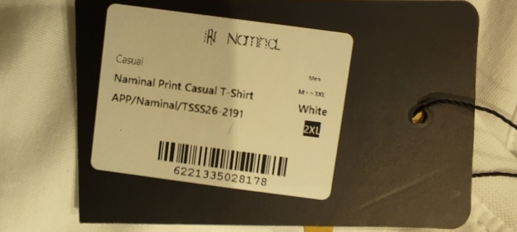 Naminal Print Casual T-Shirt (Regular) - White