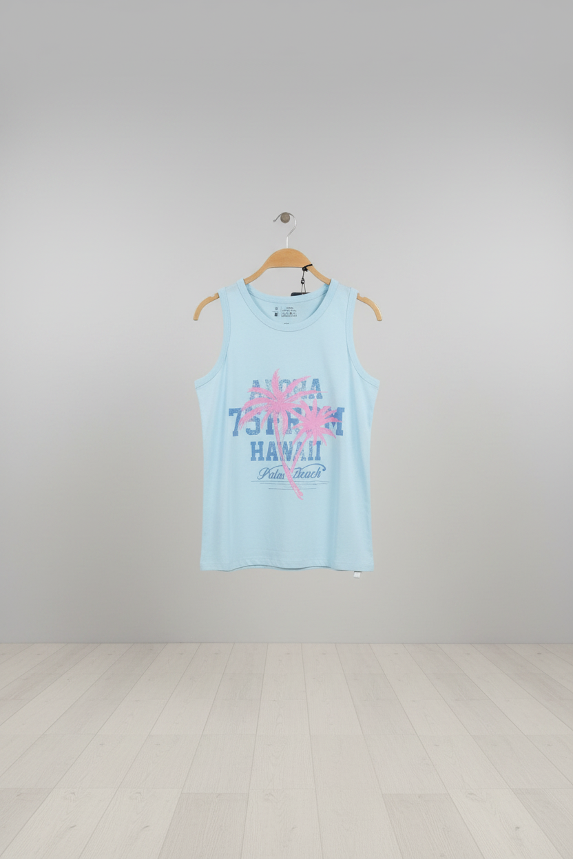 Naminal Graphic Cut Tanktop (Regular) - L.Blue