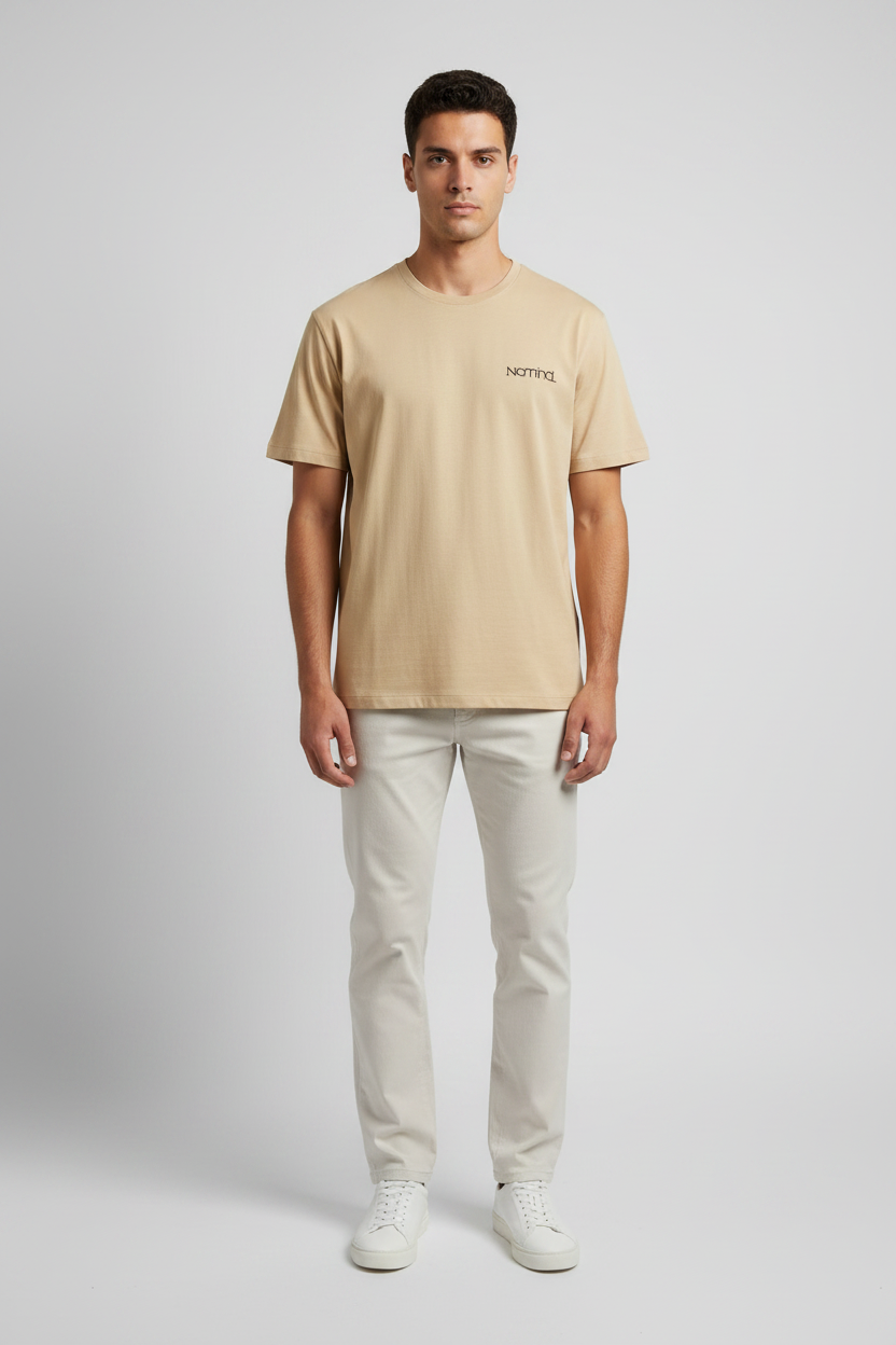Naminal Graphic R.Neck T-Shirt (Regular) - Beige