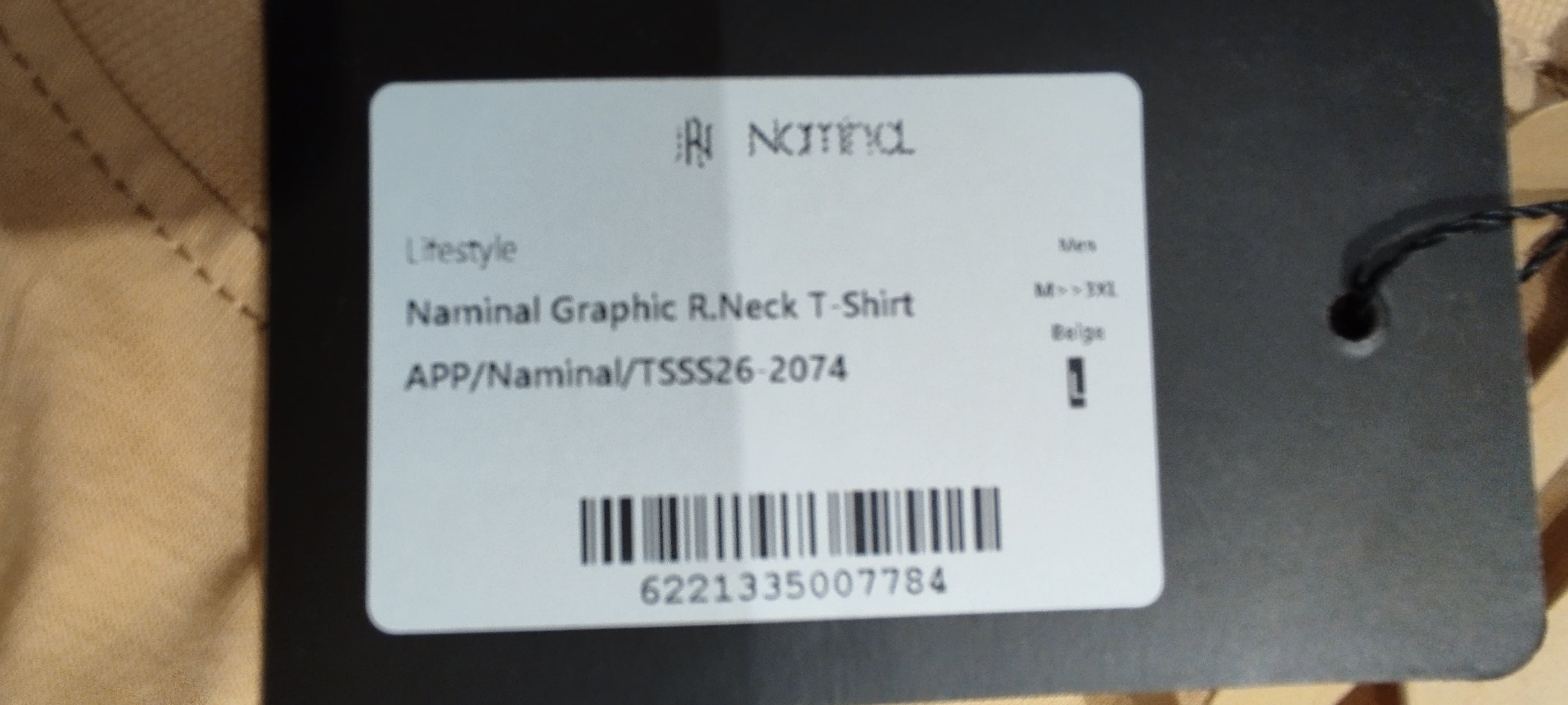 Naminal Graphic R.Neck T-Shirt (Regular) - Beige