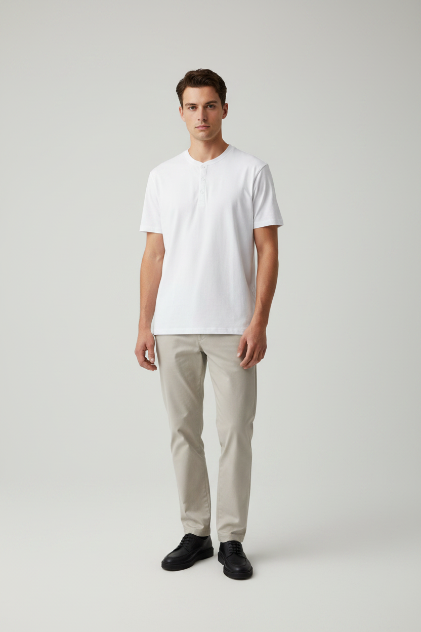 Naminal Print R.Neck T-Shirt (Regular) - White
