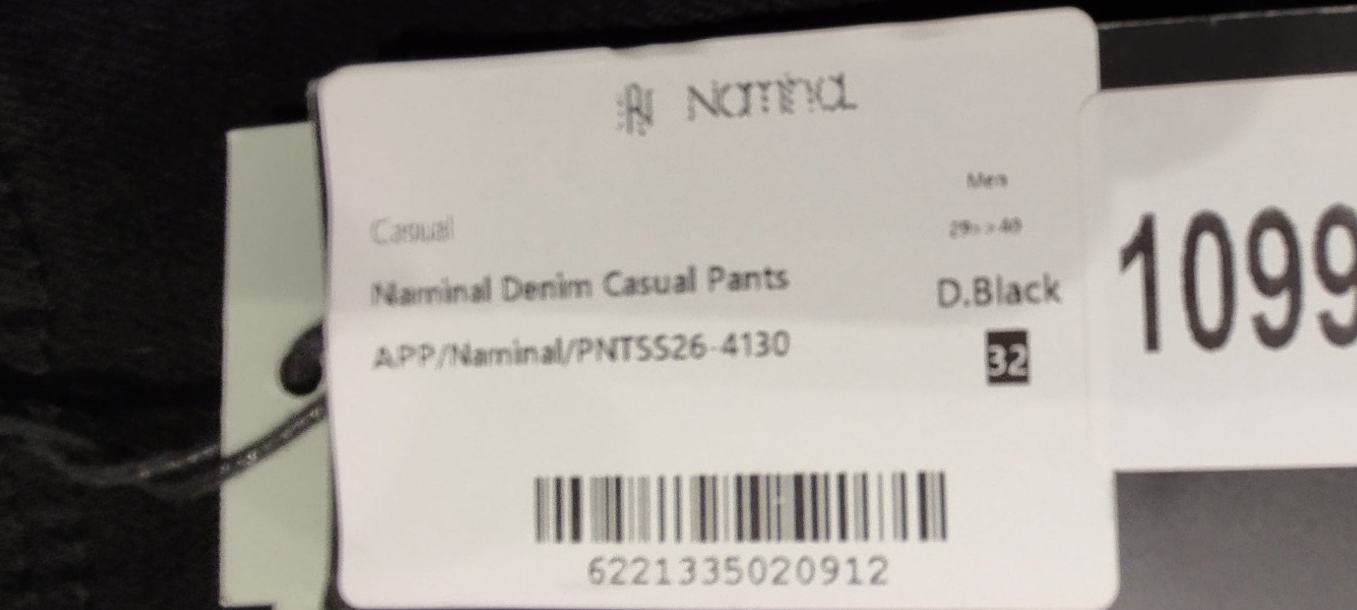 Naminal Denim Casual Pants (Straight) - D.Black