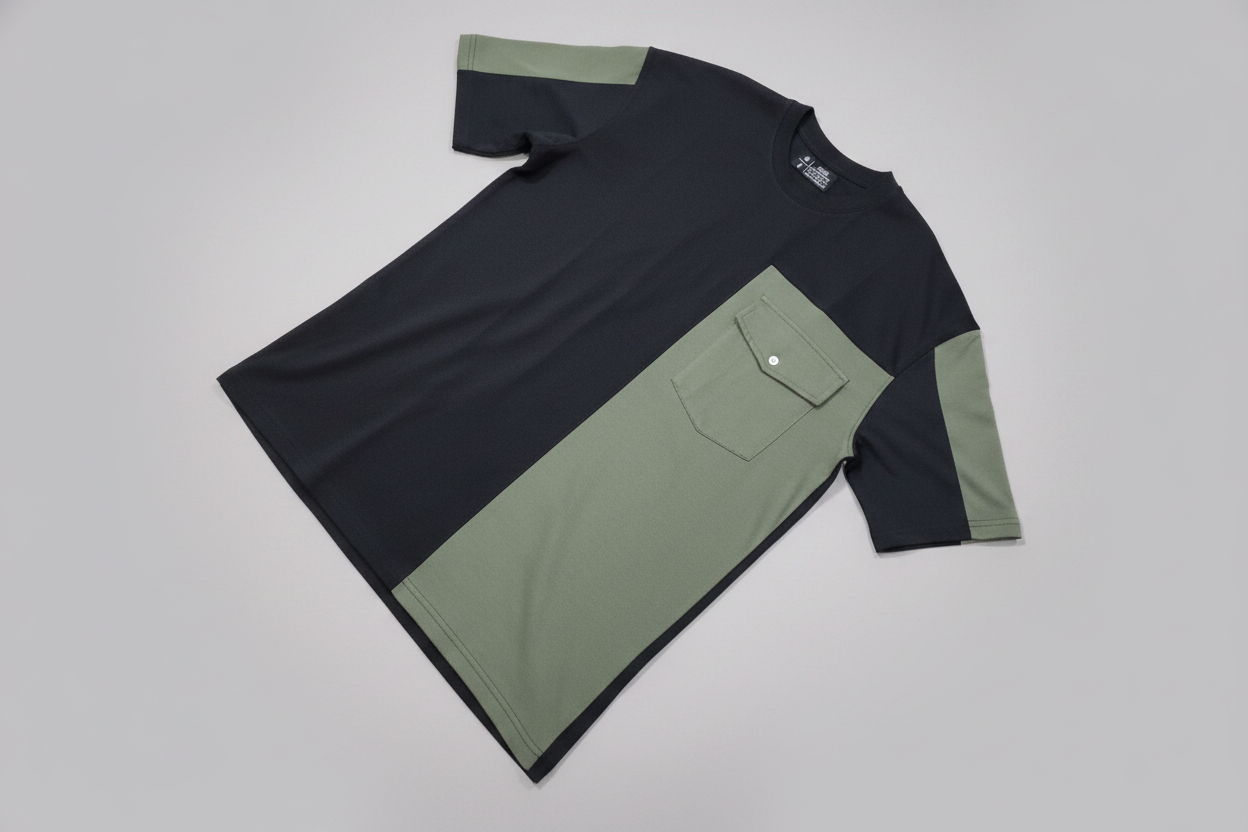 Naminal Crow R.Neck T-Shirt (Oversize) - Black*Olive