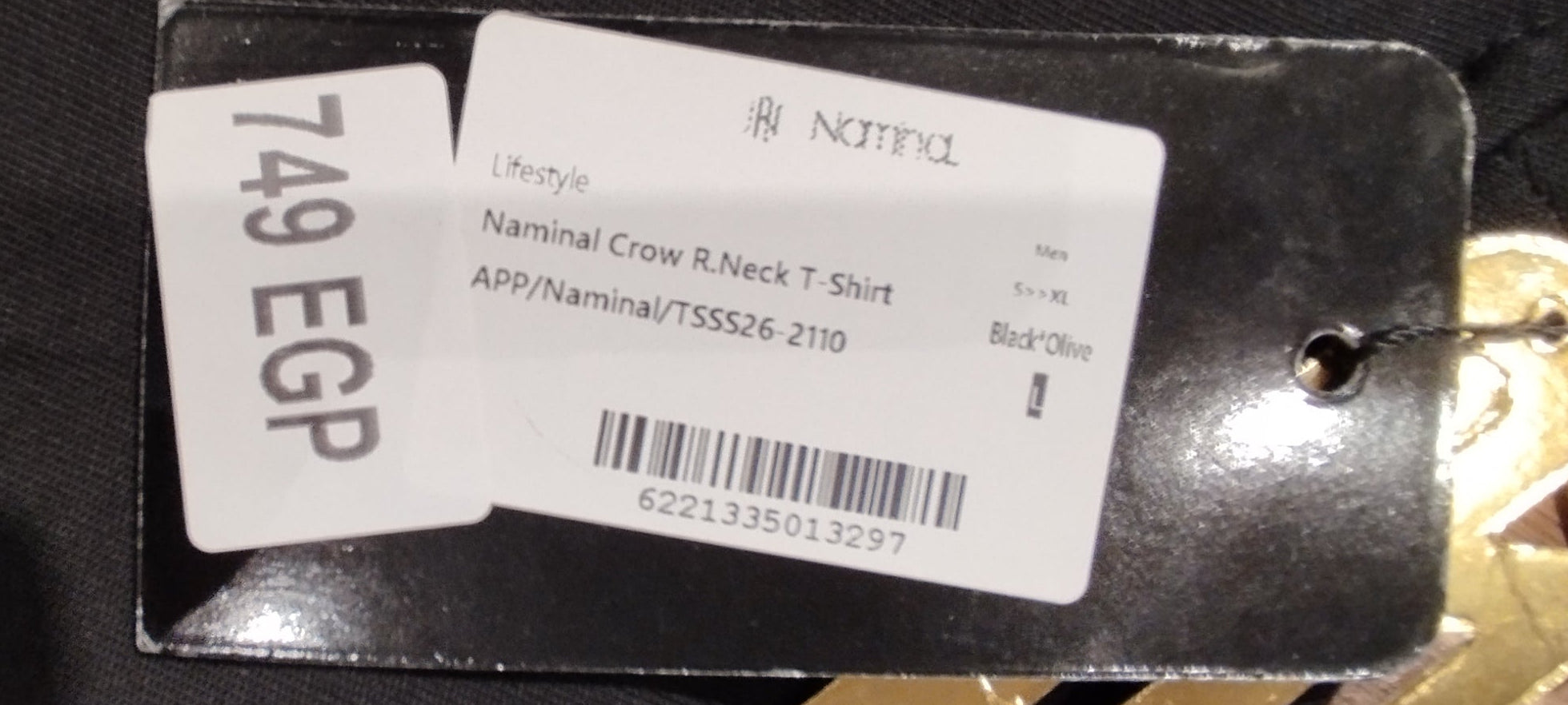 Naminal Crow R.Neck T-Shirt (Oversize) - Black*Olive