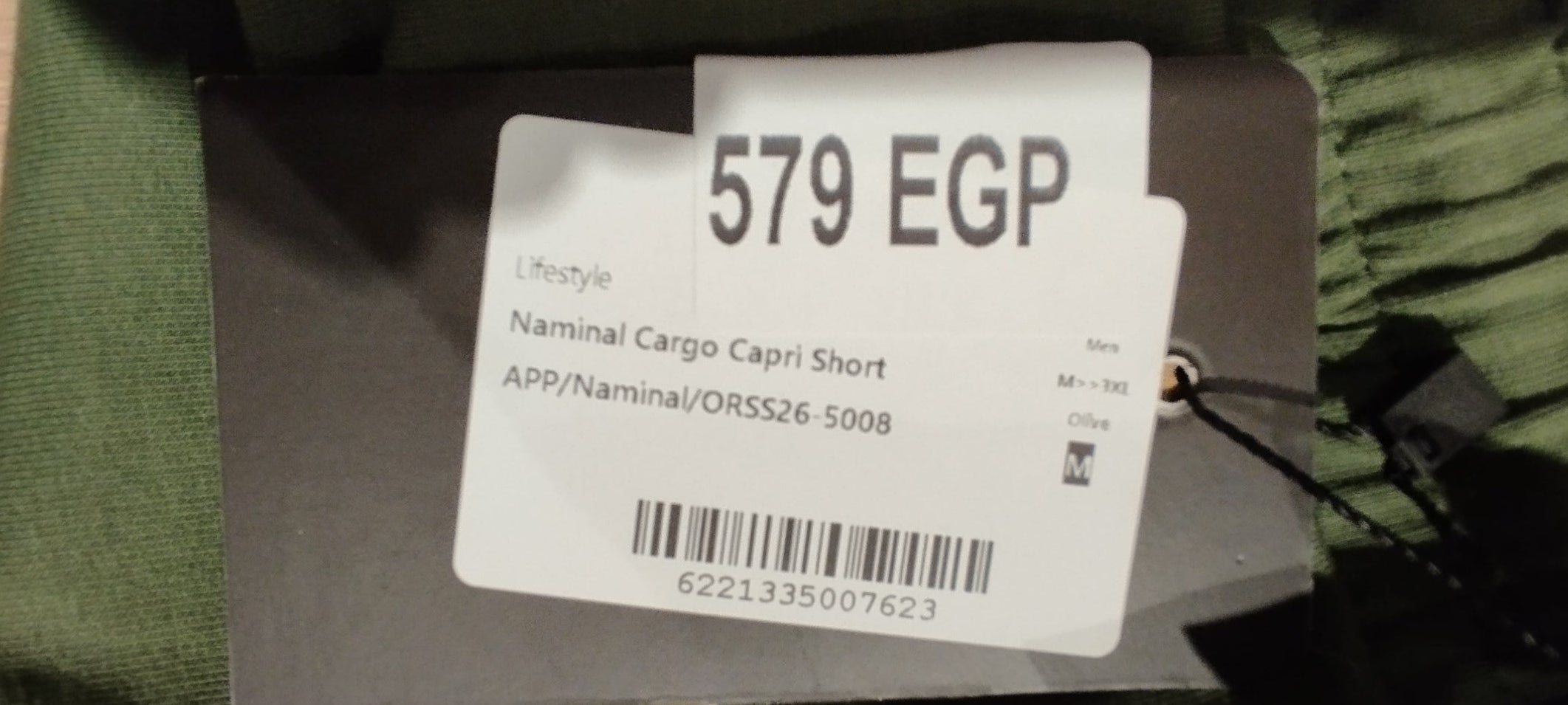 Naminal Cargo Capri Short (Regular) - Olive