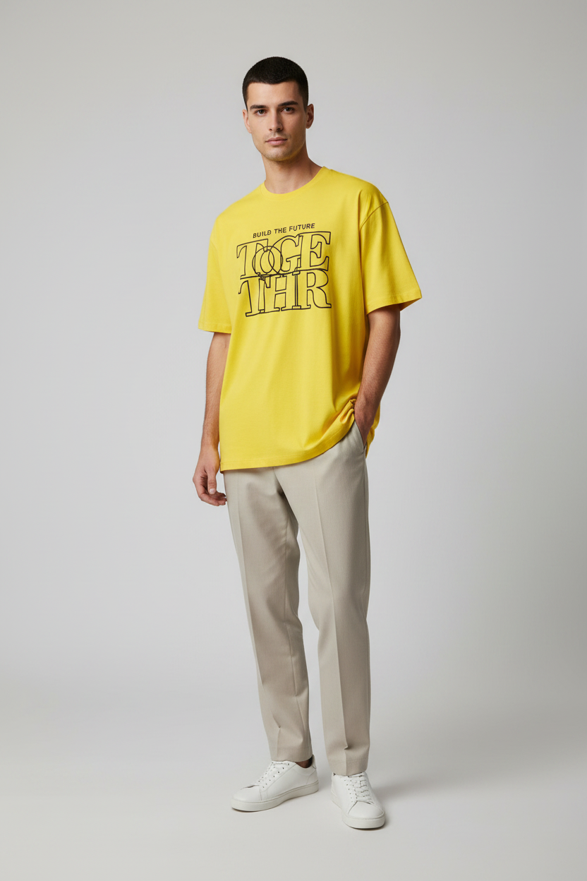 Naminal Graphic R.Neck T-Shirt (Regular) - Yellow