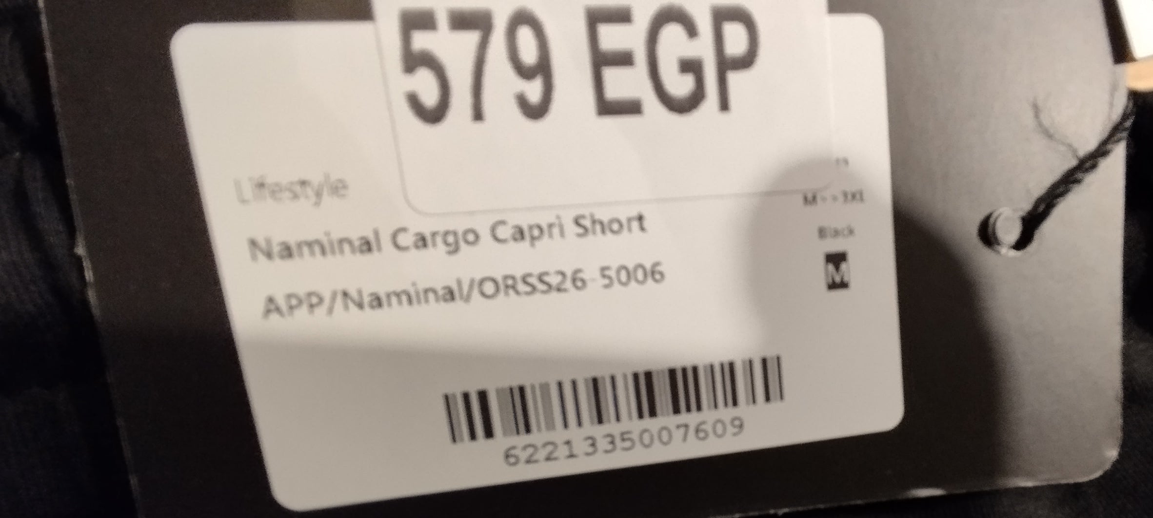 Naminal Cargo Capri Short (Regular) - Black