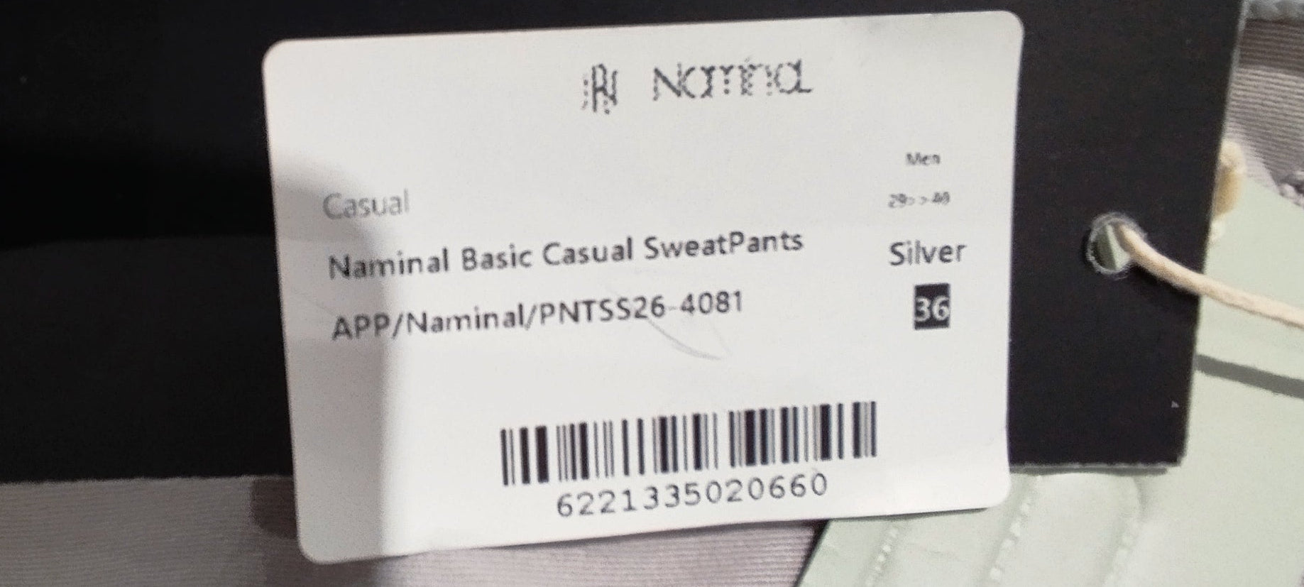 Naminal Basic Casual SweatPants (Relax) - Silver