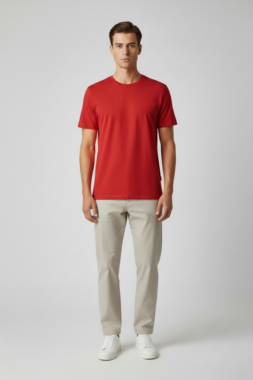 Naminal Basic R.Neck T-Shirt (Regular) - RED