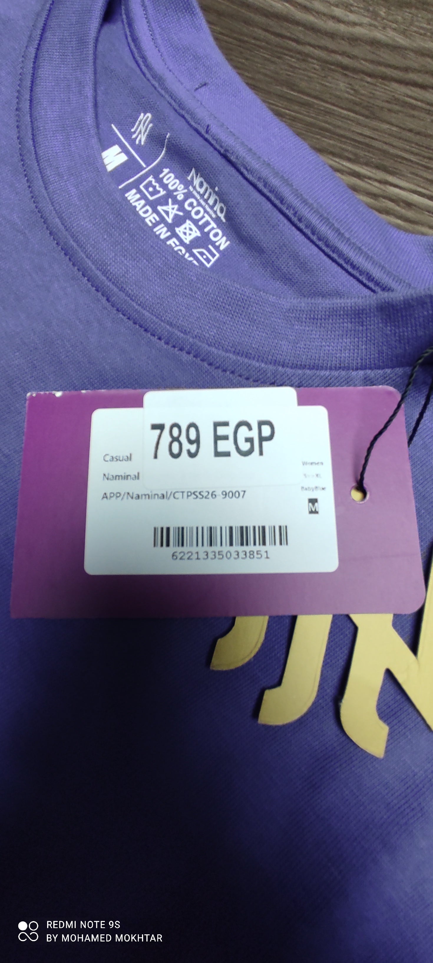 Naminal Graphic R.Neck Crop-top (Relax) - Lavender