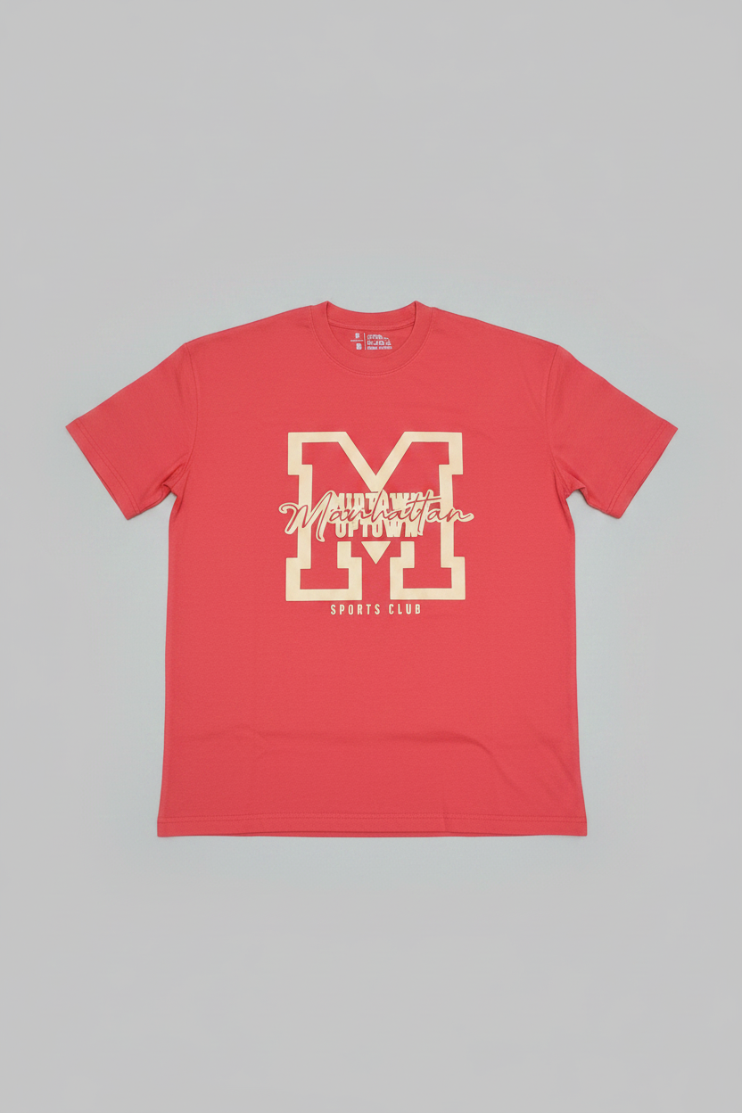 Naminal Graphic R.Neck T-Shirt (Oversize) - Red