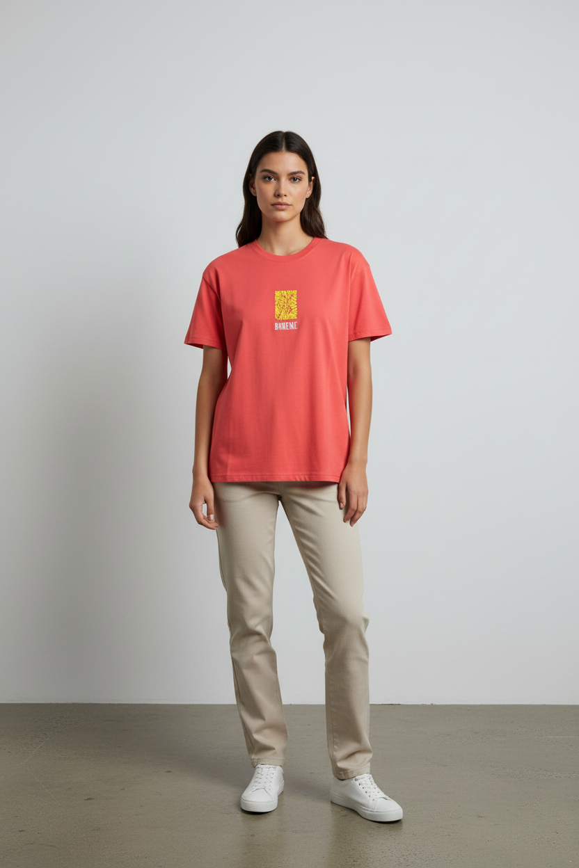 Naminal Graphic R.Neck T-Shirt (Oversize) - Red