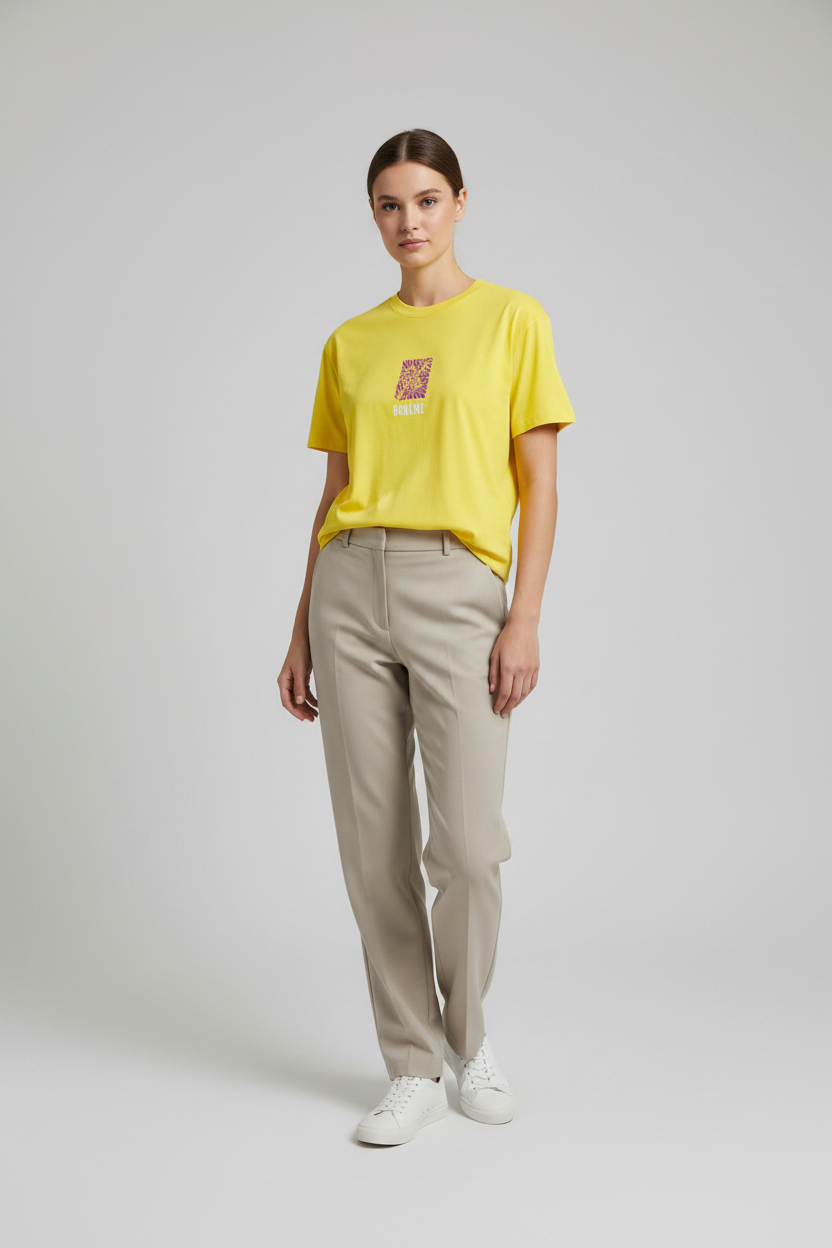 Naminal Graphic R.Neck T-Shirt (Oversize) - Yellow