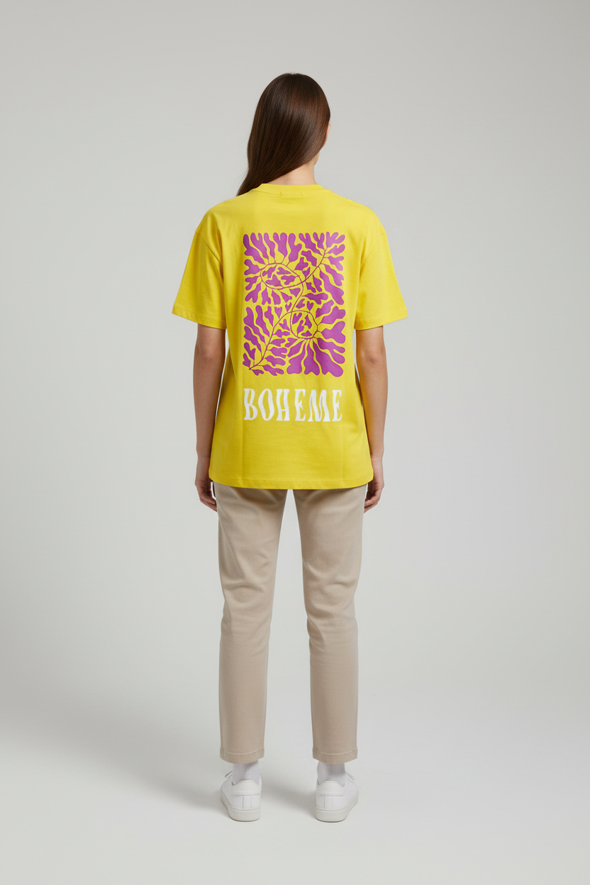 Naminal Graphic R.Neck T-Shirt (Oversize) - Yellow