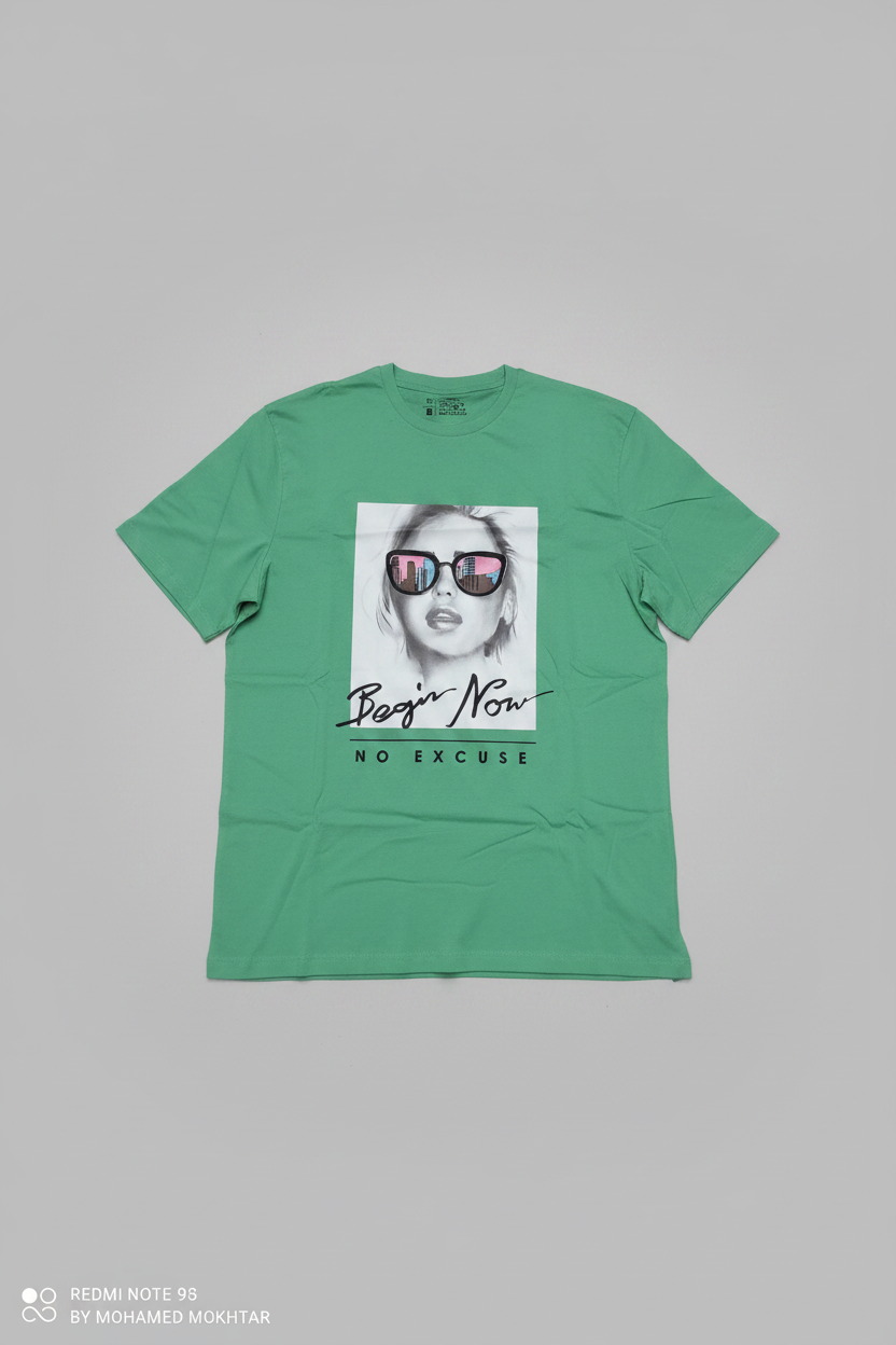 Naminal Graphic Casual T-Shirt (Regular) - L.Green