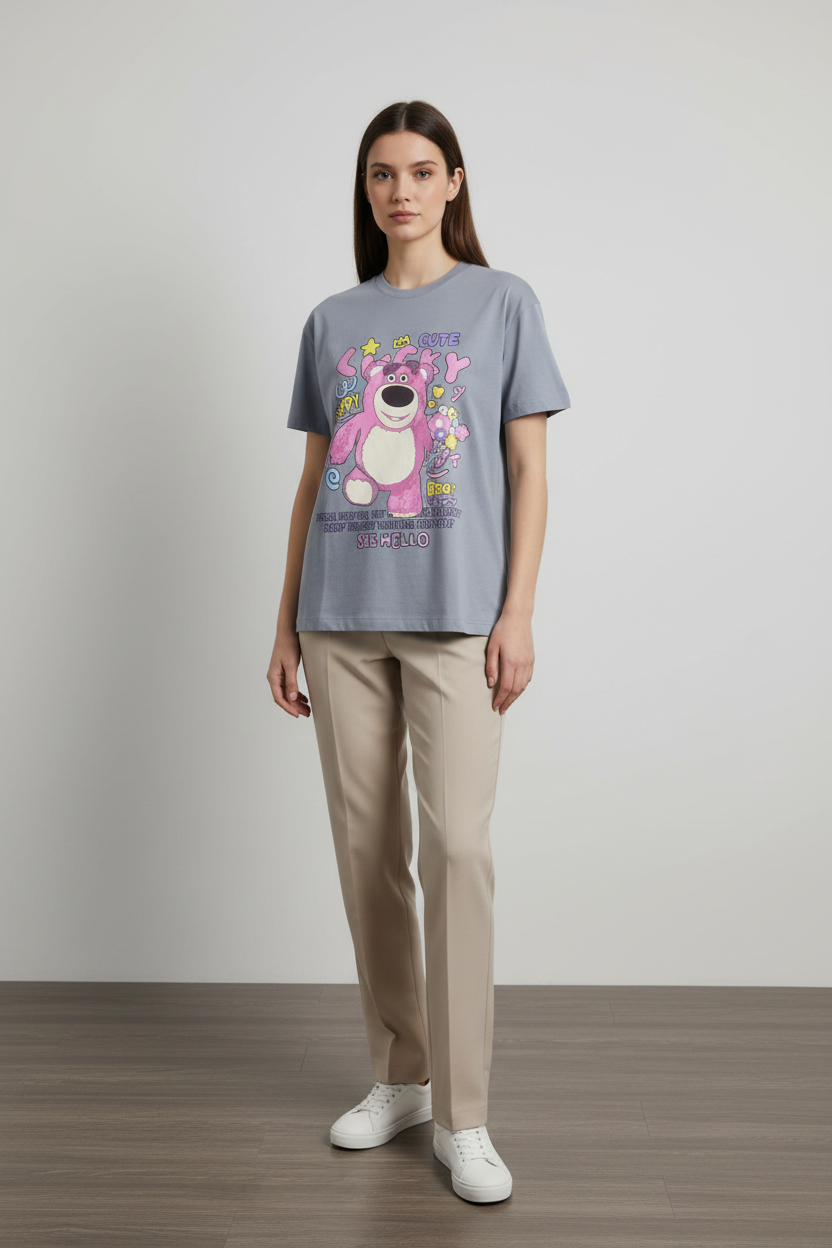 Naminal Graphic R.Neck T-Shirt (Oversize) - Gray