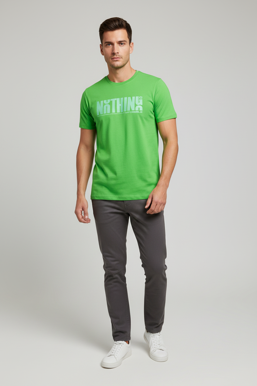 Naminal Graphic R.Neck T-Shirt (Regular) - Green