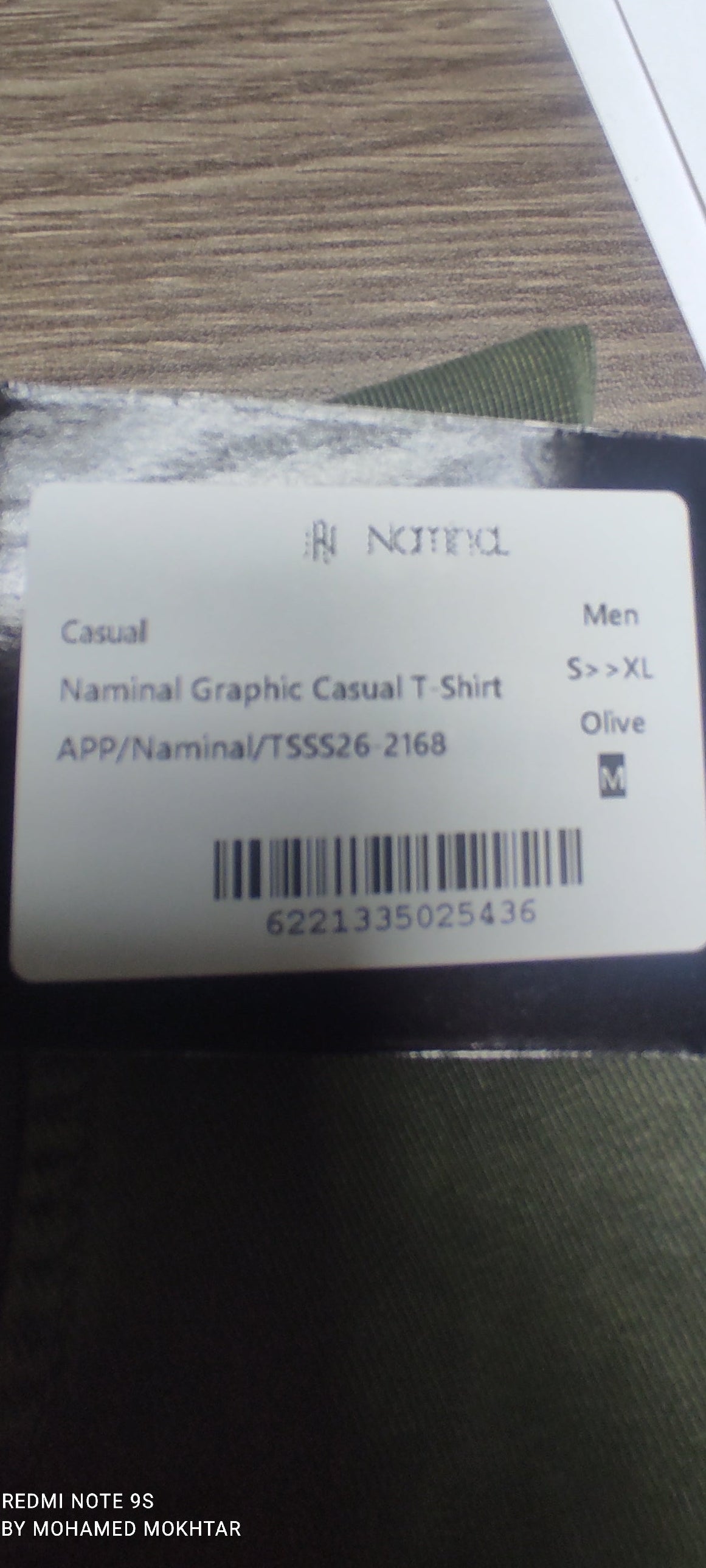 Naminal Graphic Casual T-Shirt (Oversize) - Olive