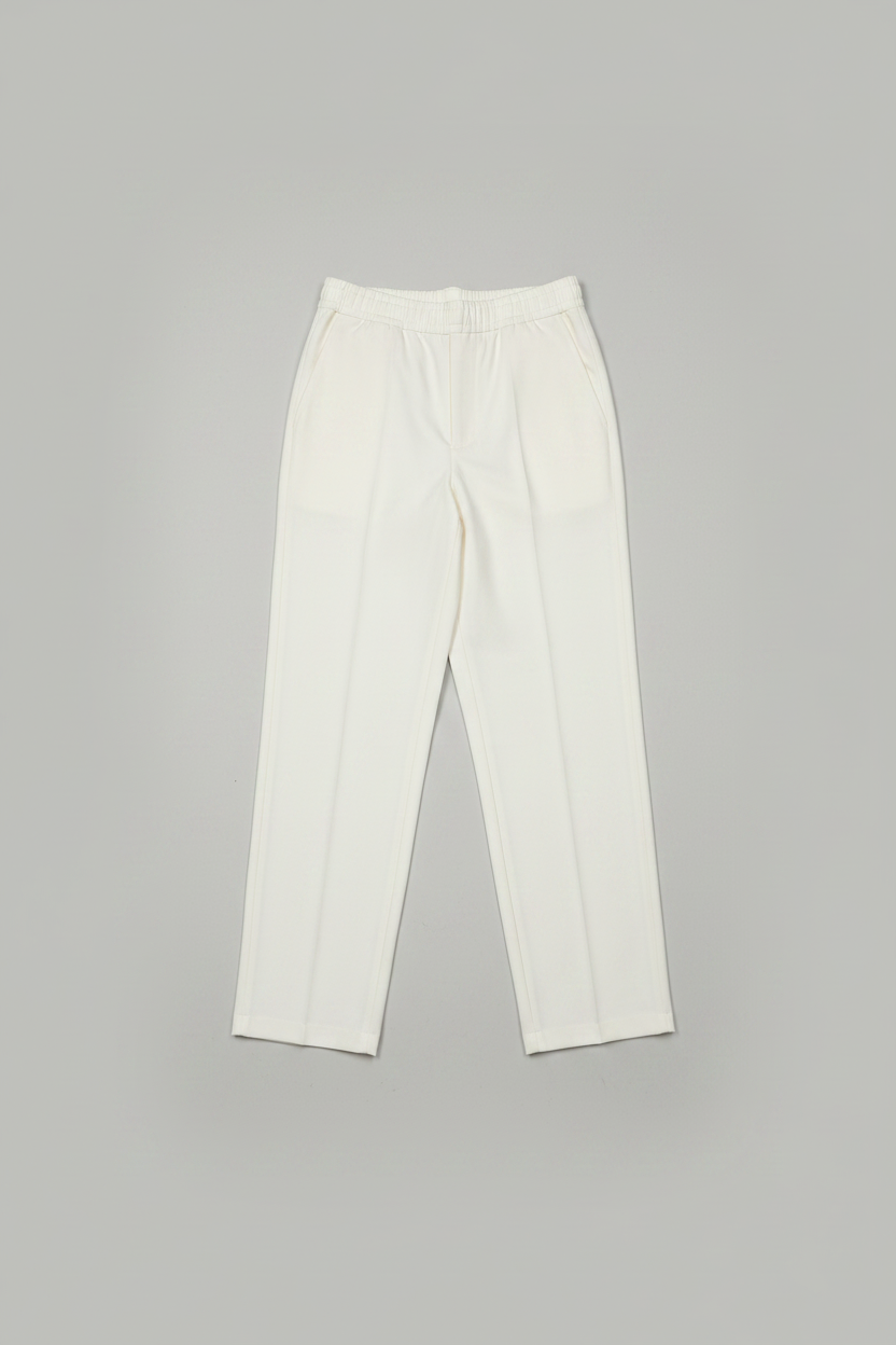 Naminal Basic Casual Pants (Wide Leg) - White