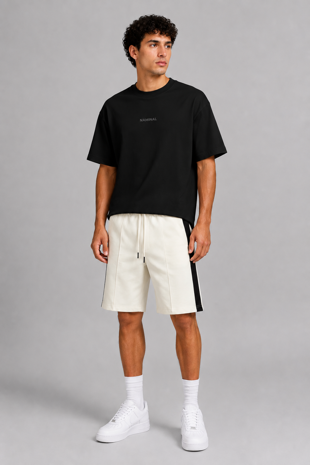Naminal Crow Capri Short (Regular) - White*Black