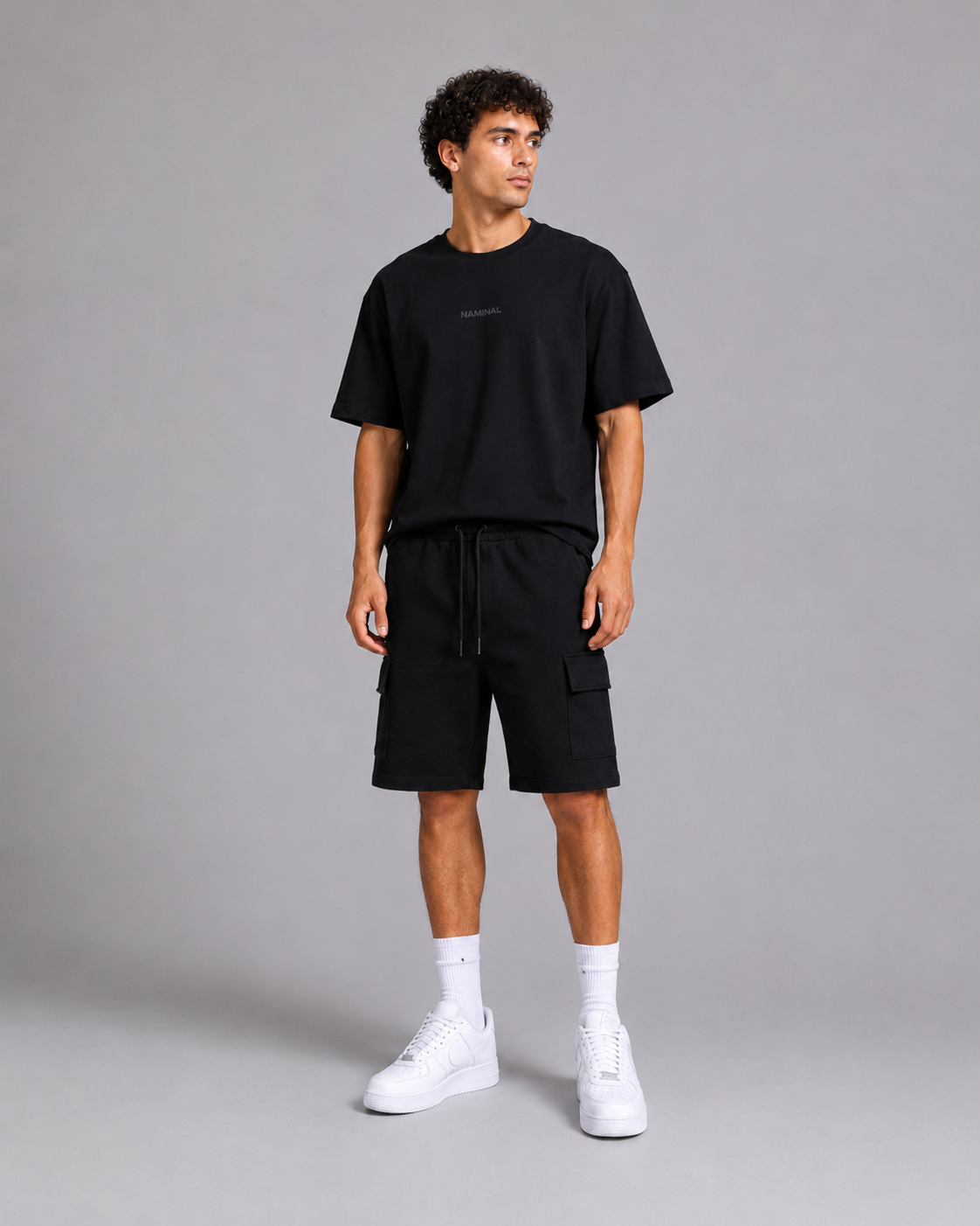 Naminal Cargo Capri Short (Regular) - Black