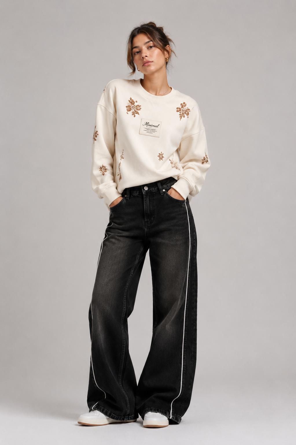 Naminal Denim Casual Pants (Relax) - Black