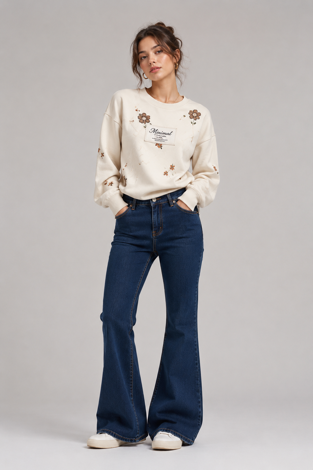 Naminal Denim Casual Pants (Wide Leg) - Blue
