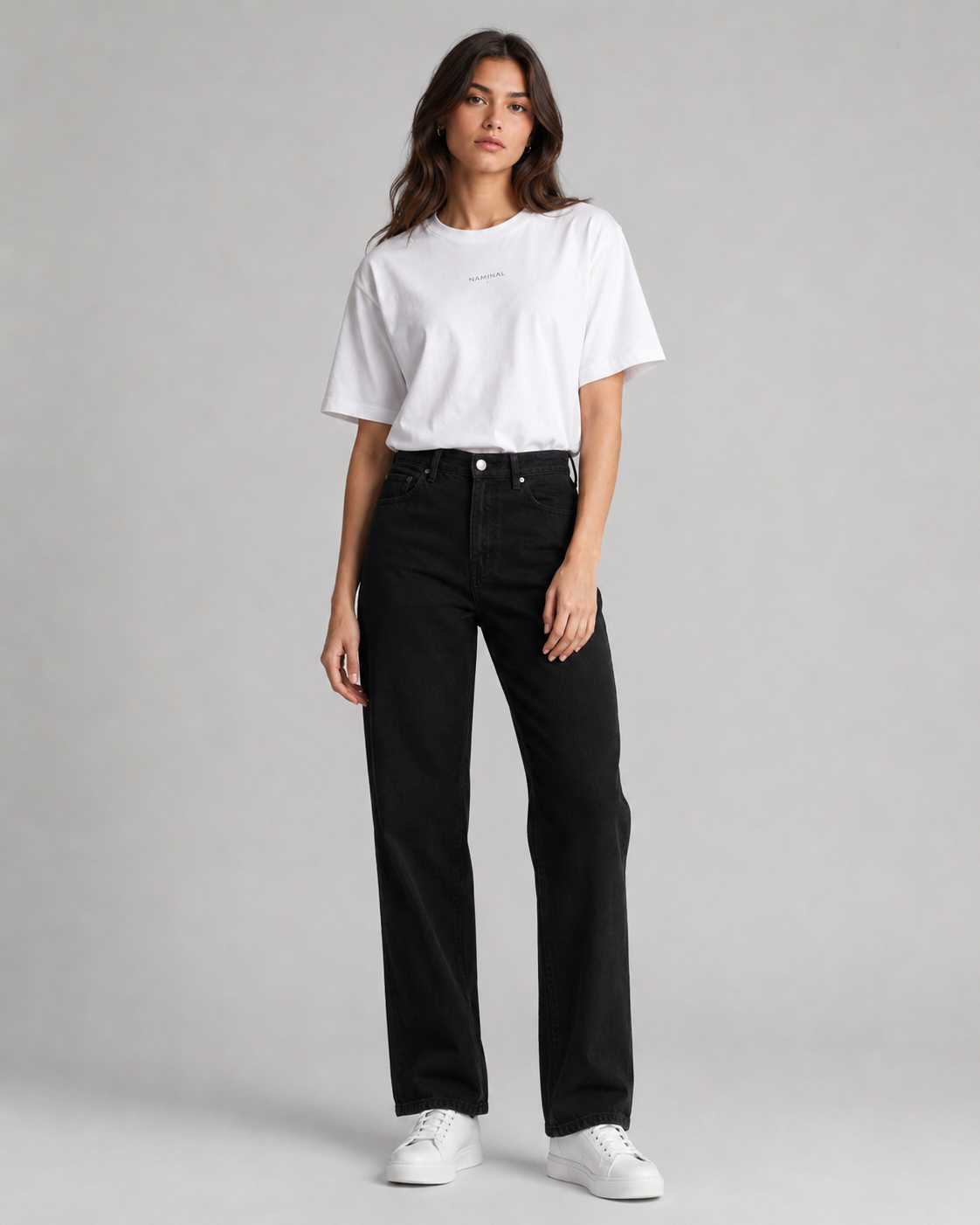 Naminal Denim Casual Pants (Relax) - Black