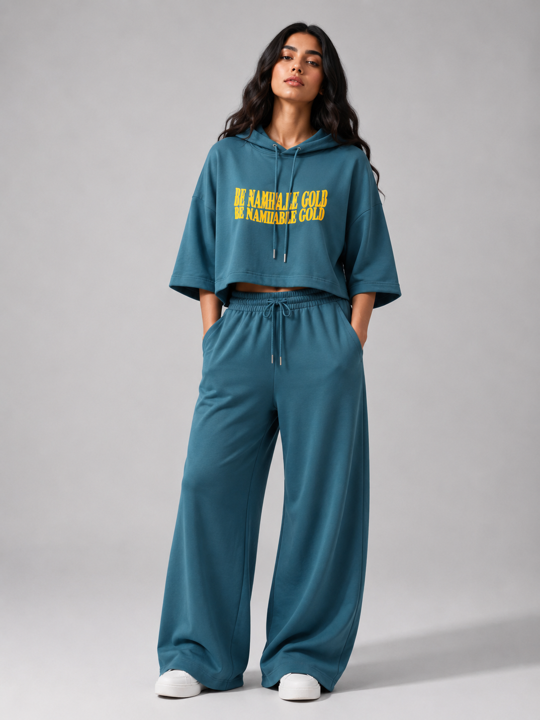 Naminal Graphic Casual Set (Oversize) - Petrol
