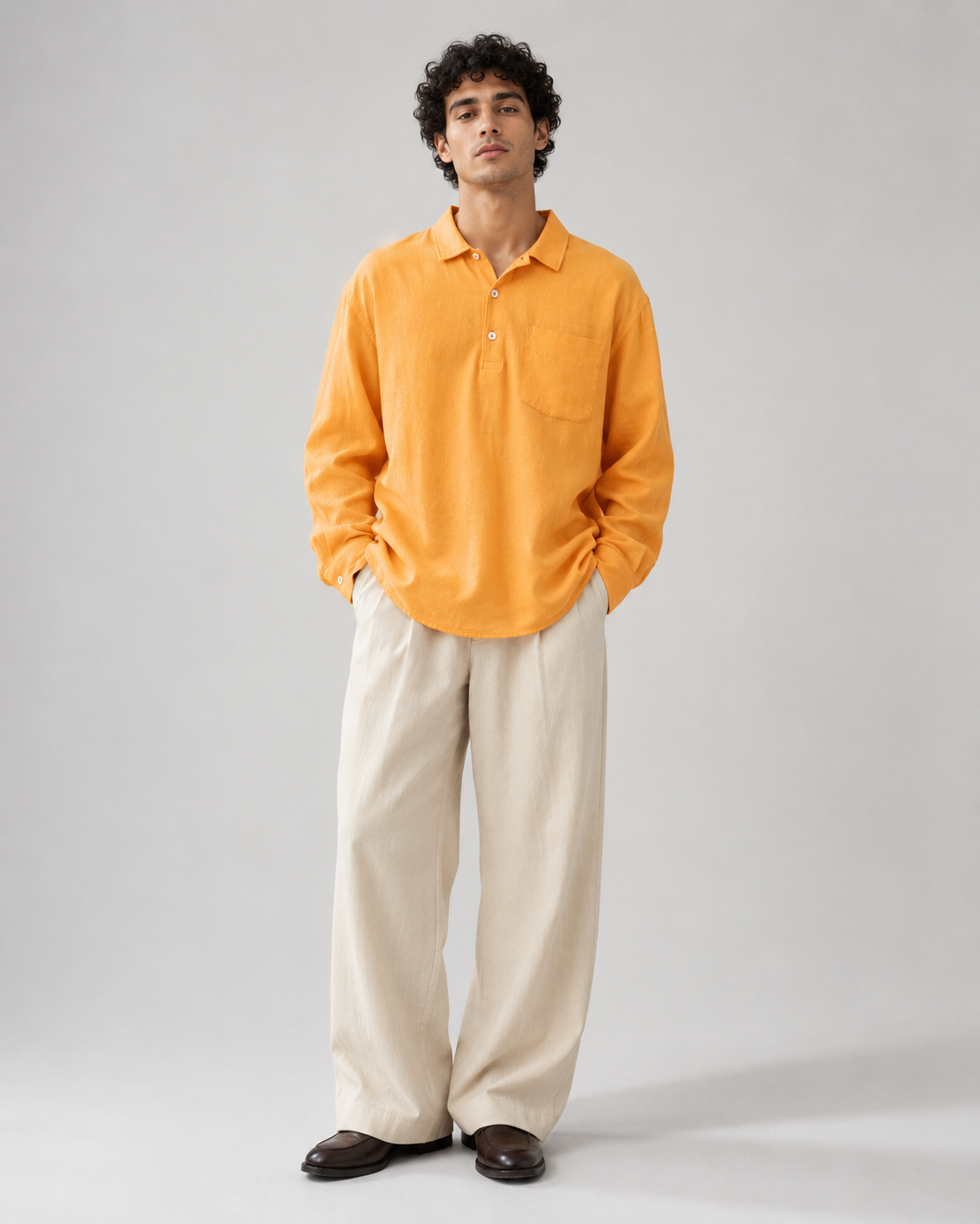 Naminal Basic Casual Shirt (Regular) - Orange