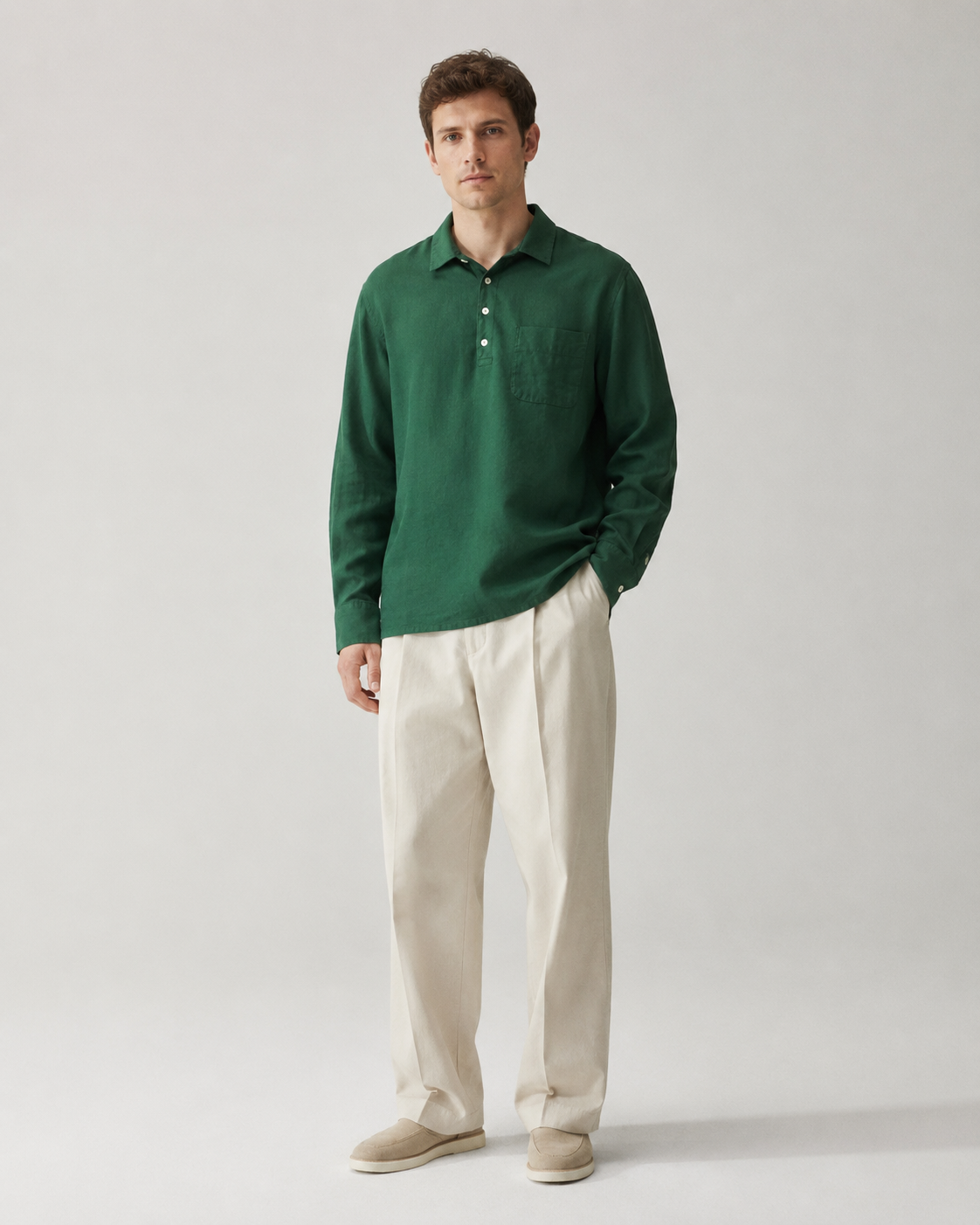 Naminal Basic Casual Shirt (Regular) - Green