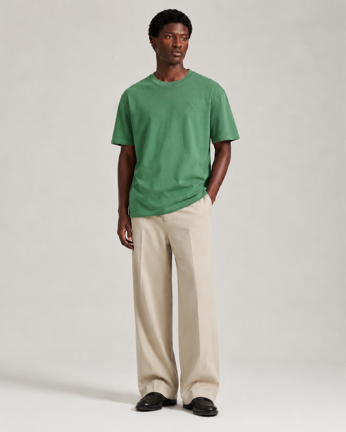Naminal Acid-Wash Casual T-Shirt (Oversize) - MintGreen