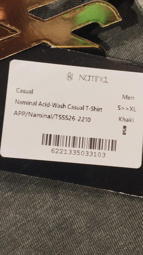 Naminal Acid-Wash Casual T-Shirt (Oversize) - Khaki