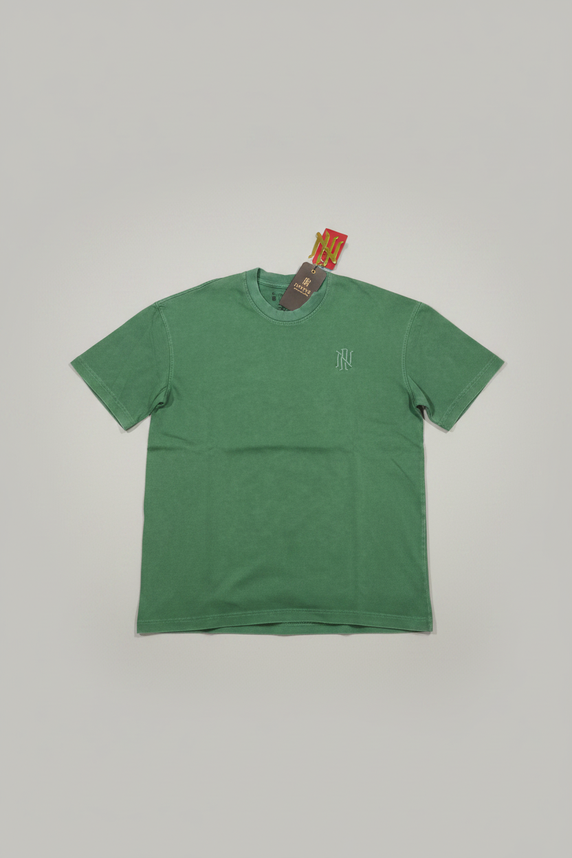 Naminal Acid-Wash Casual T-Shirt (Oversize) - MintGreen