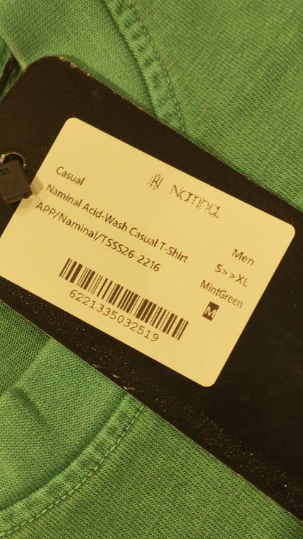 Naminal Acid-Wash Casual T-Shirt (Oversize) - MintGreen
