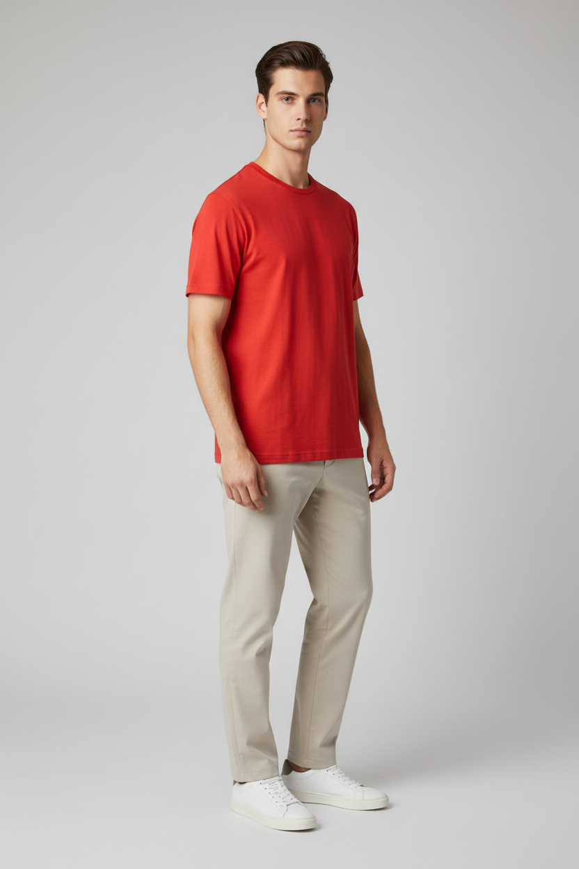 Naminal Basic R.Neck T-Shirt (Oversize) - Red