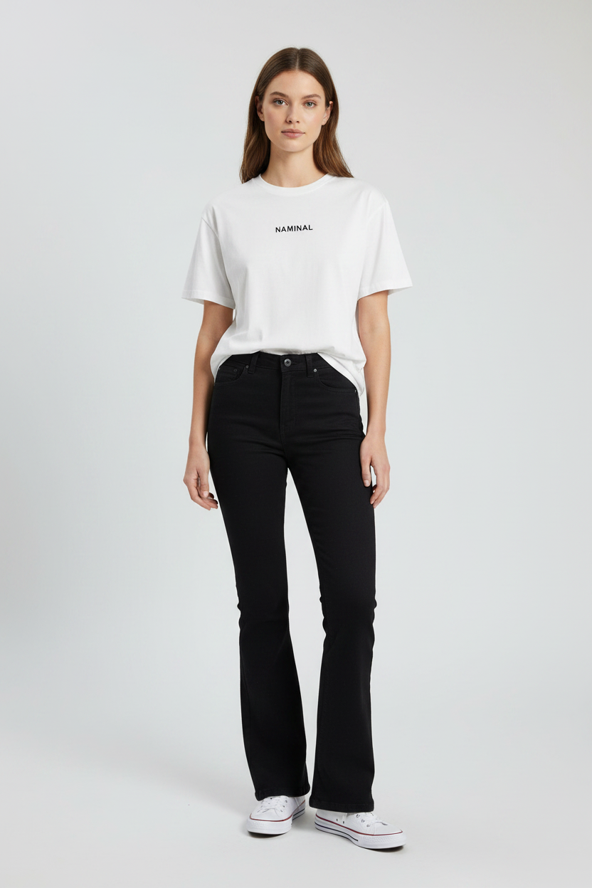 Naminal Denim Casual Pants (Relax) - Black