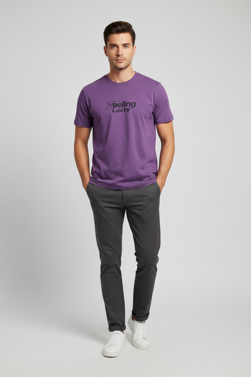 Naminal Graphic R.Neck T-Shirt (Regular) - D.Purple