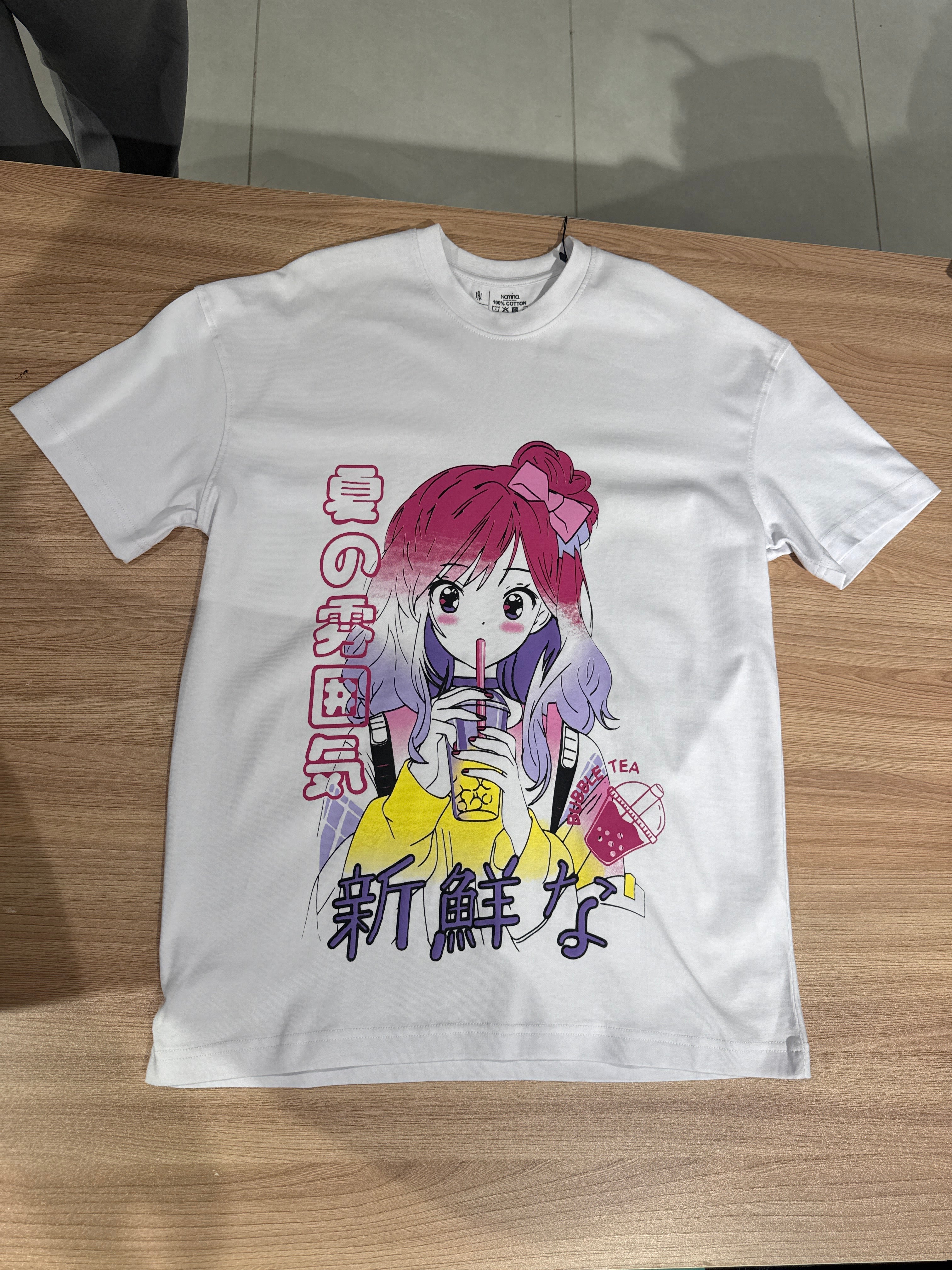 Naminal Graphic R.Neck T-Shirt (Oversize) - White