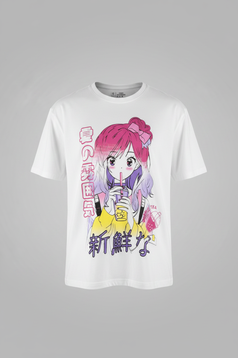 Naminal Graphic R.Neck T-Shirt (Oversize) - White